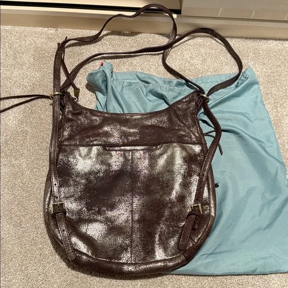 HOBO brown metallic satchel purse! - Picture 2 of 3